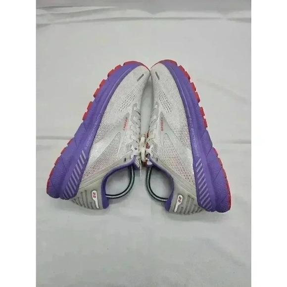 Brooks Womens Adrenaline GTS 22 Road Running Shoes White Coral Purple Size 9.5 - Picture 7 of 11